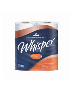 Whisper 2ply Toilet Roll - 320 Sheets