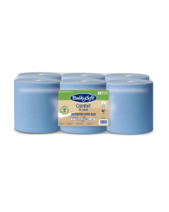 BulkySoft 2-ply Embossed Centrefeed Blue Hand Towel Rolls - 150m