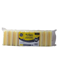 Sponge Scourer - Pack of 10 (Yellow/Green)